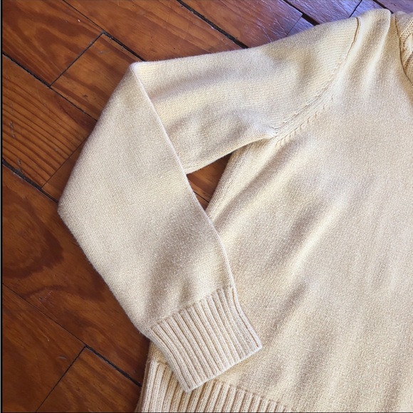 EUC VTG 80s Canary Yellow Knit Jeanne Pierre Sweater - Picture 9 of 14